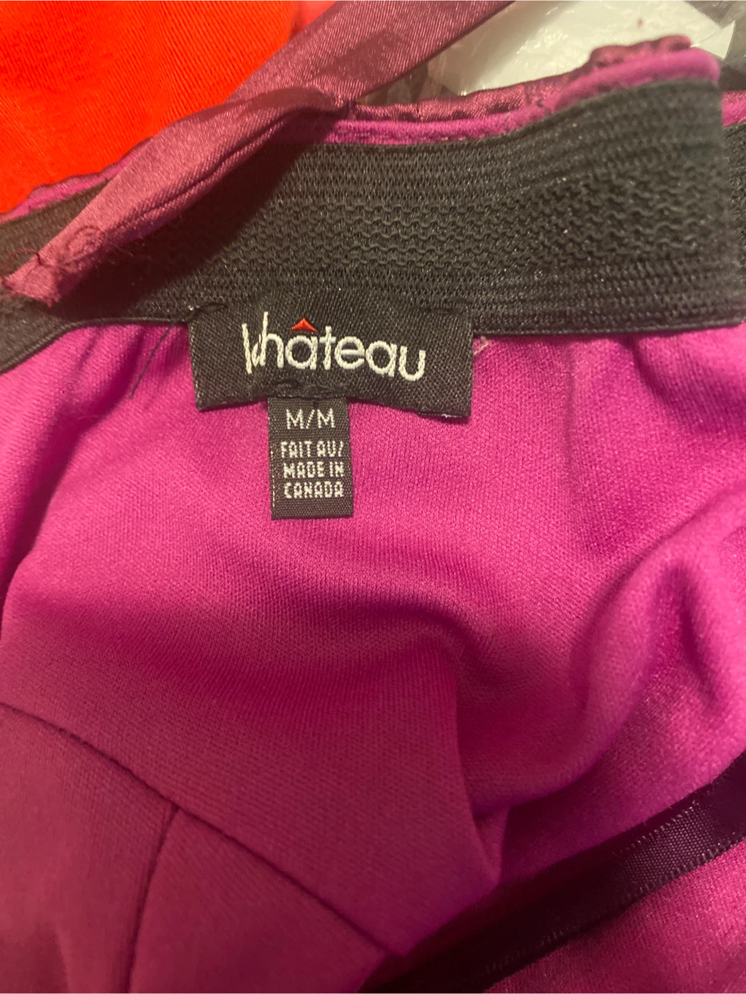 Burgundy Le Chateau Satin Dress Size M - photo 4