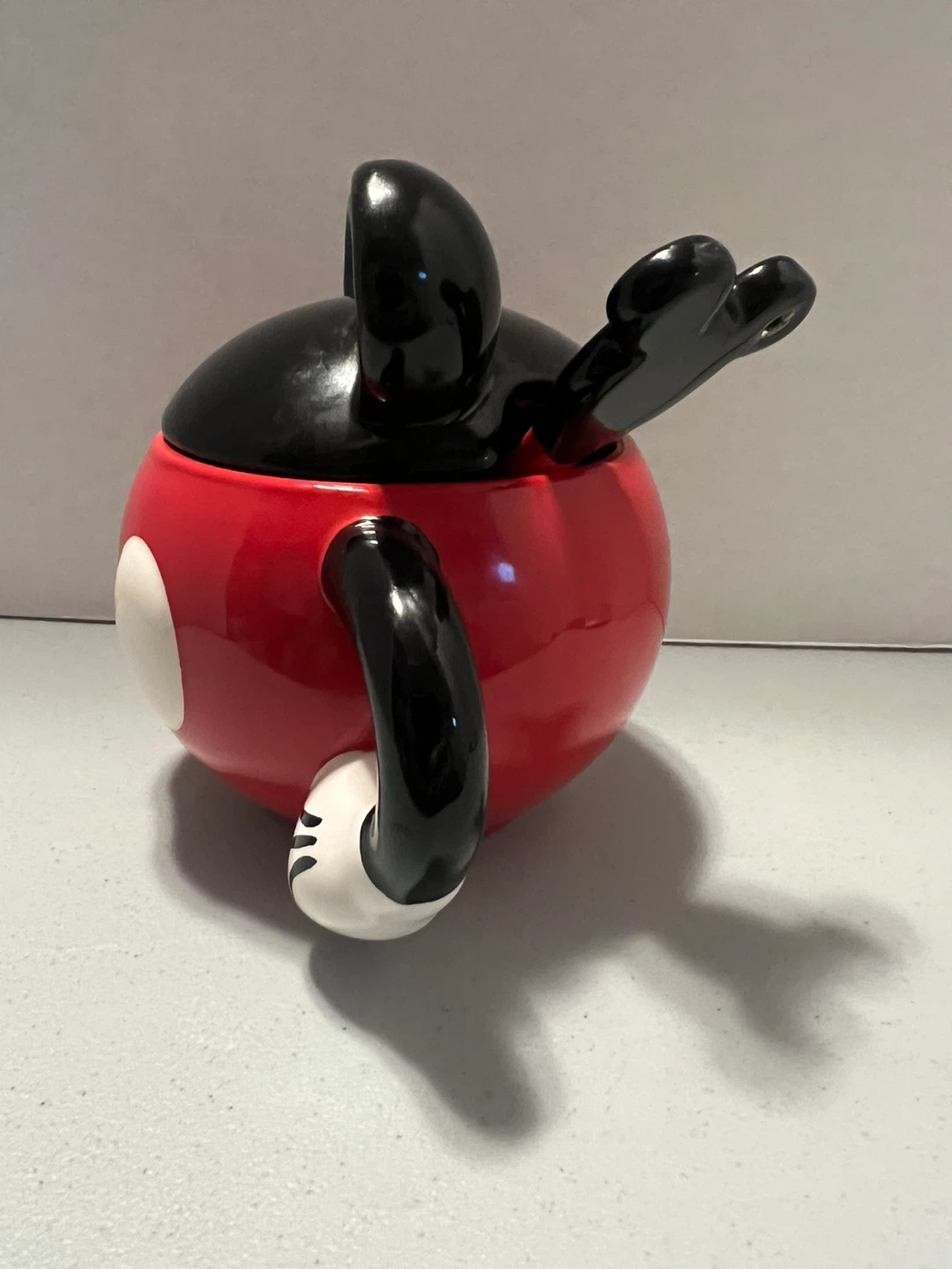Mickey Mouse Sugar Bowl with Lid and Spoon - photo 2