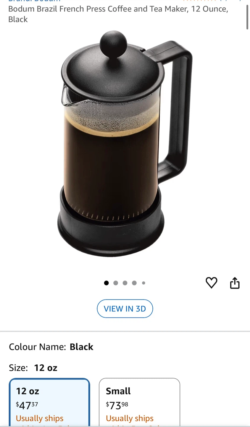 ☕️Bodum Brazil French Press Coffee & Tea Maker *Great Condition* - photo 3