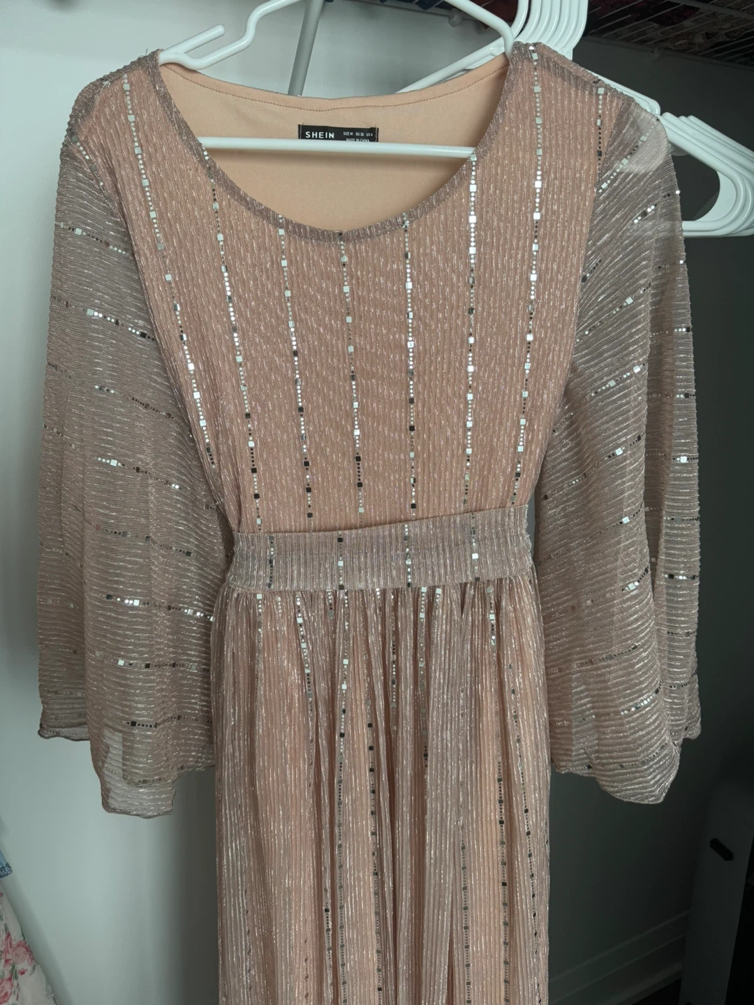 Shein Pink Sequin Dress - Size M