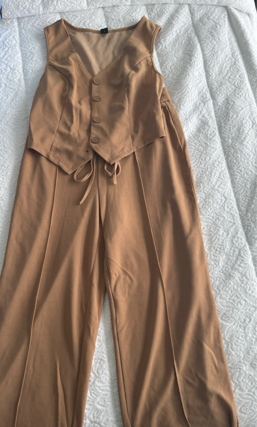 Brown Vest and Pants Set - photo 2