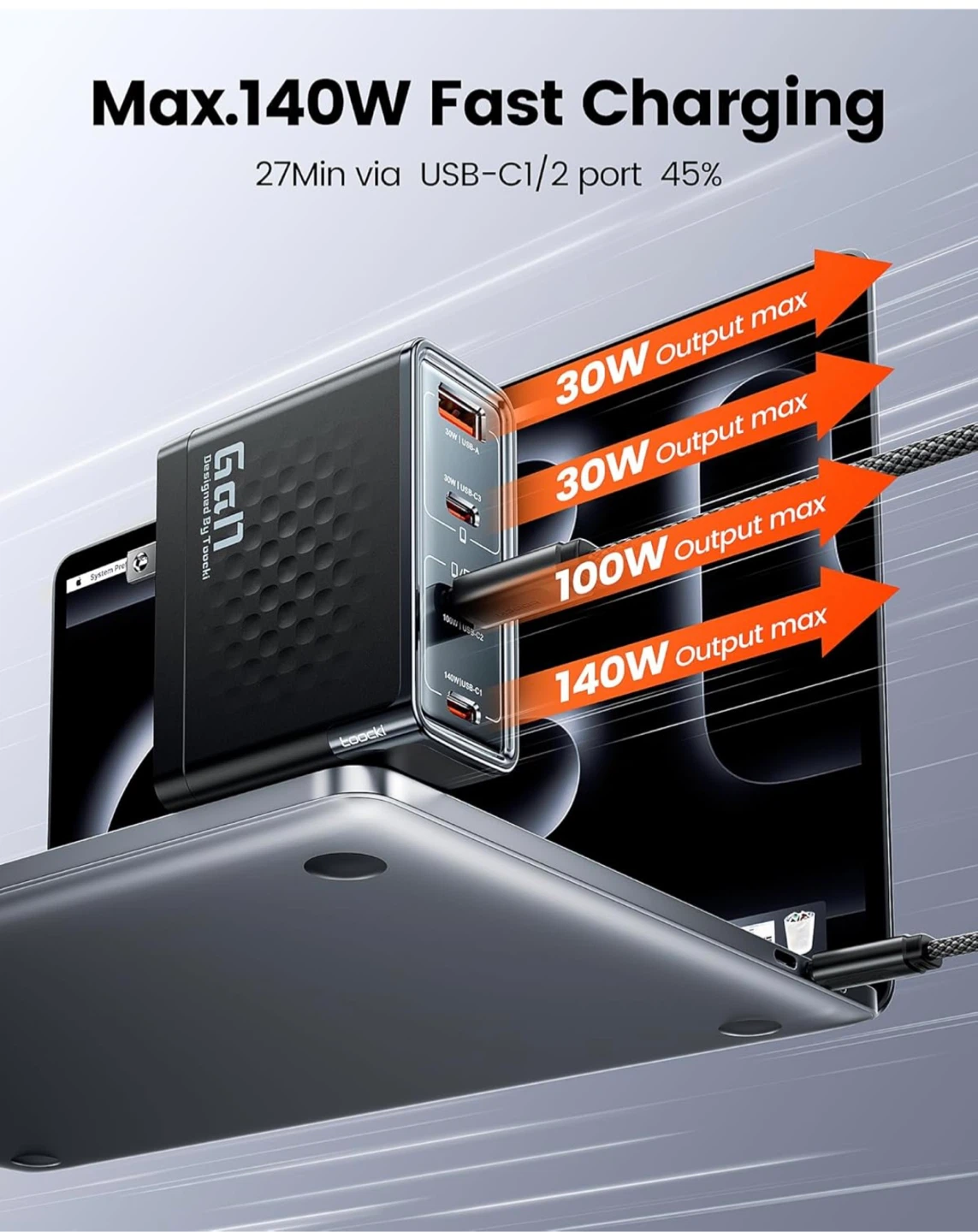 Toocki 140W GaN Fast Charger (New) - photo 5