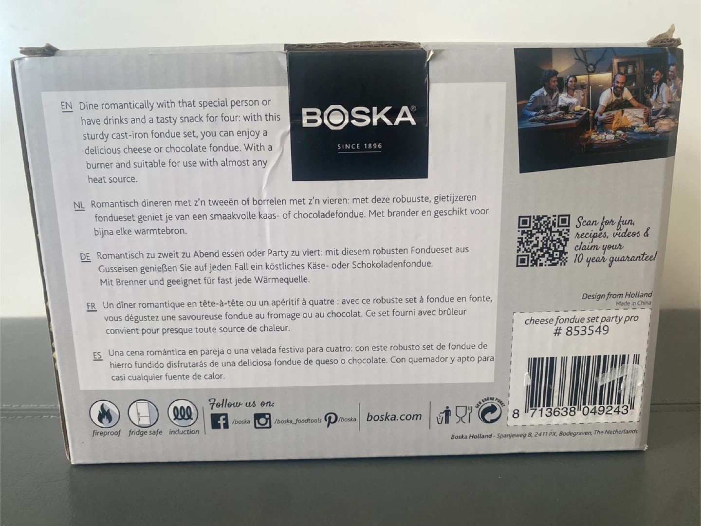 Boska Cast Iron Cheese Fondue Set Party Pro - New in Box! - photo 4