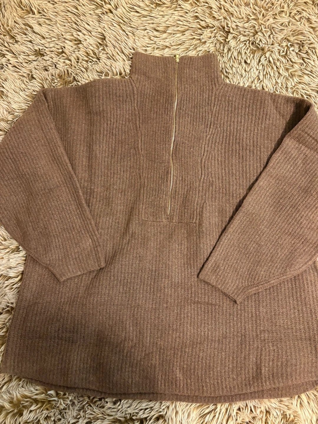 Amazon Essentials Brown Half-Zip Sweater - photo 5