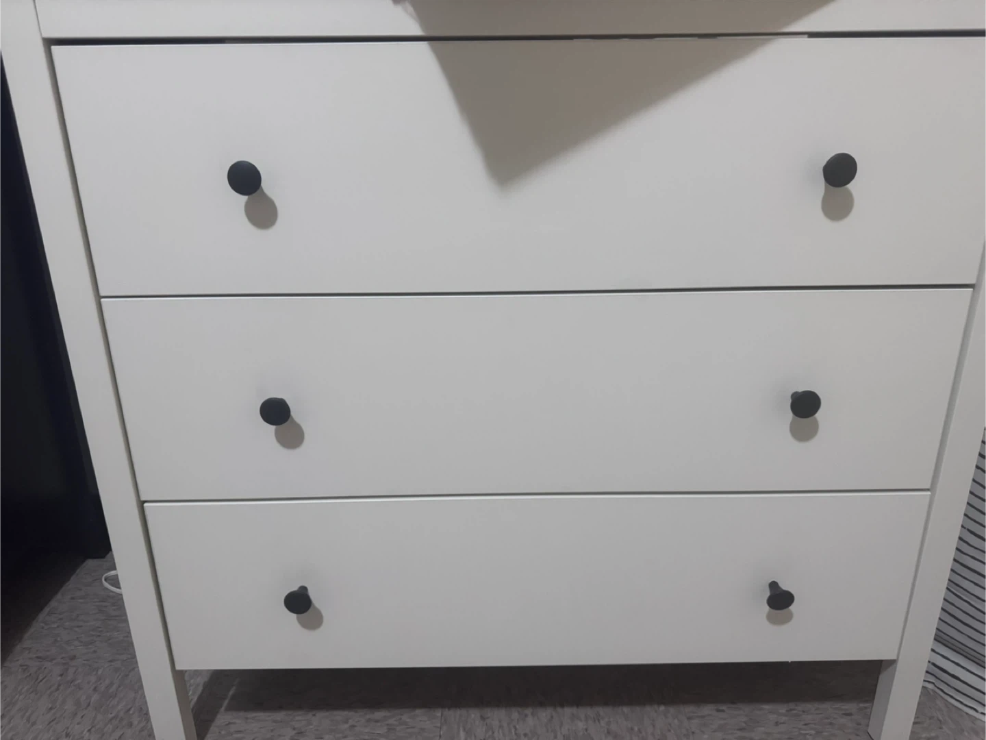 IKEA Hemnes 3-Drawer Chest - Black and White - photo 4