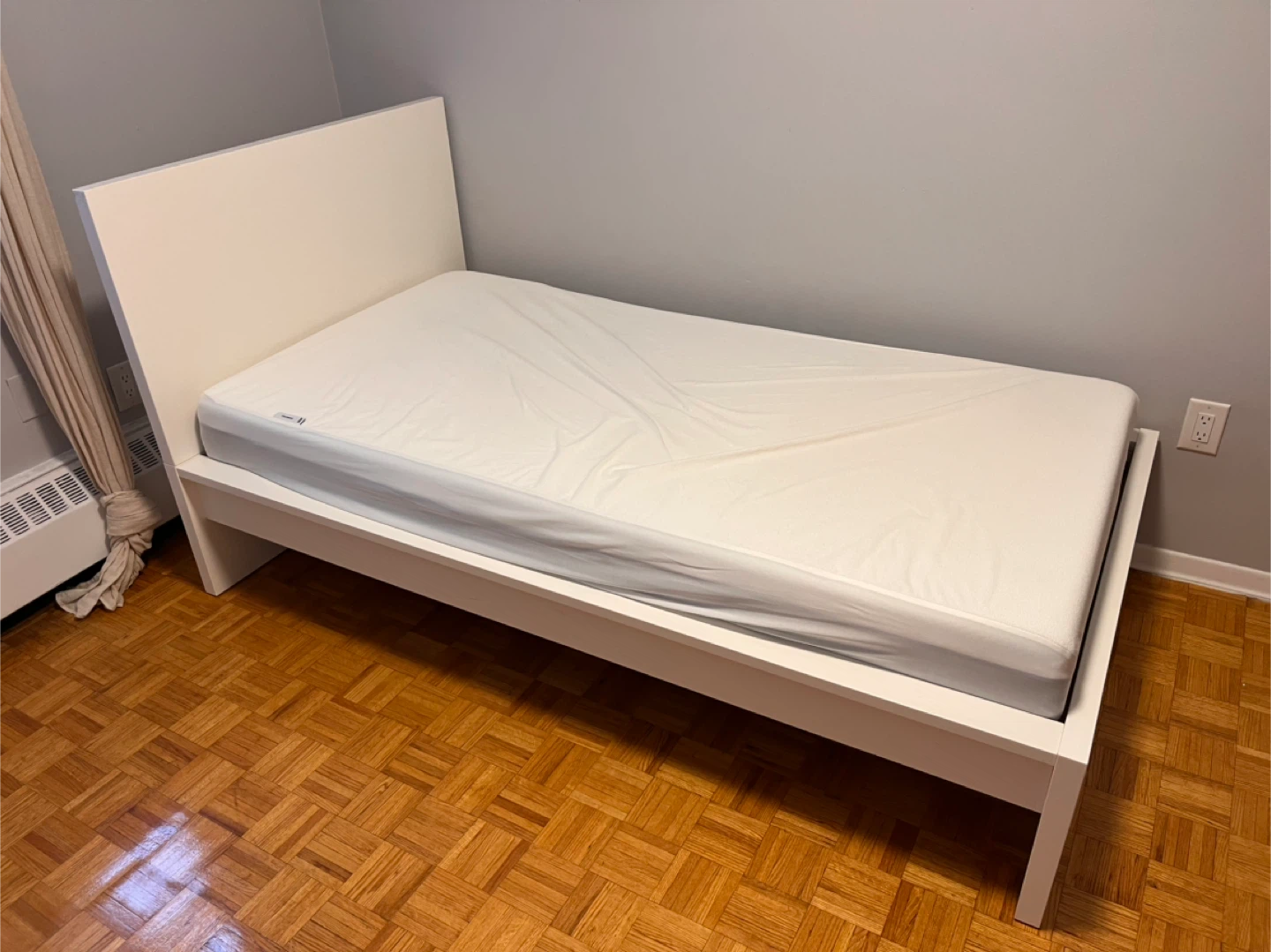 IKEA Malm Twin Bed Frame & Mattress