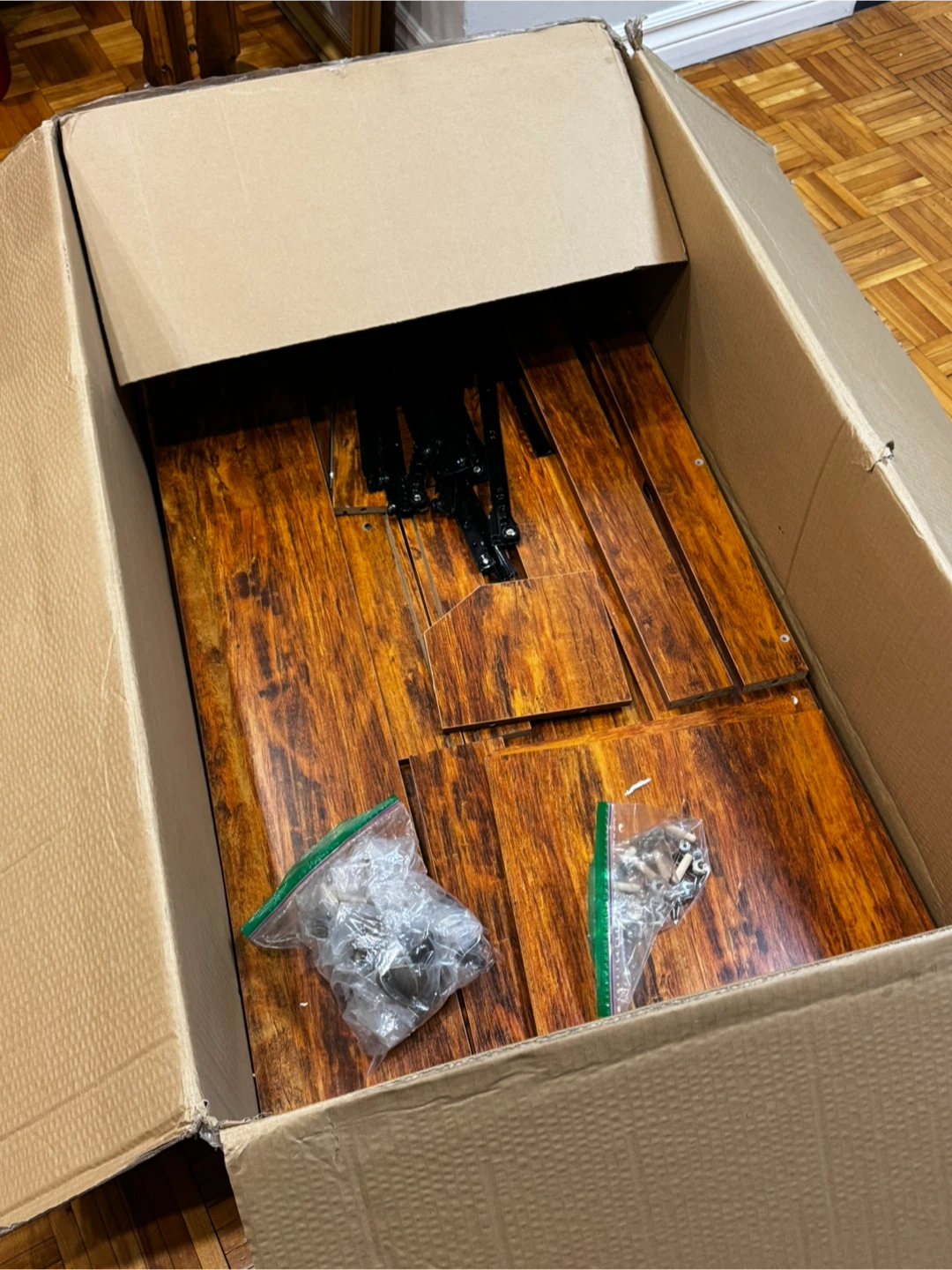 Computer Desk - Brown Wood - photo 4