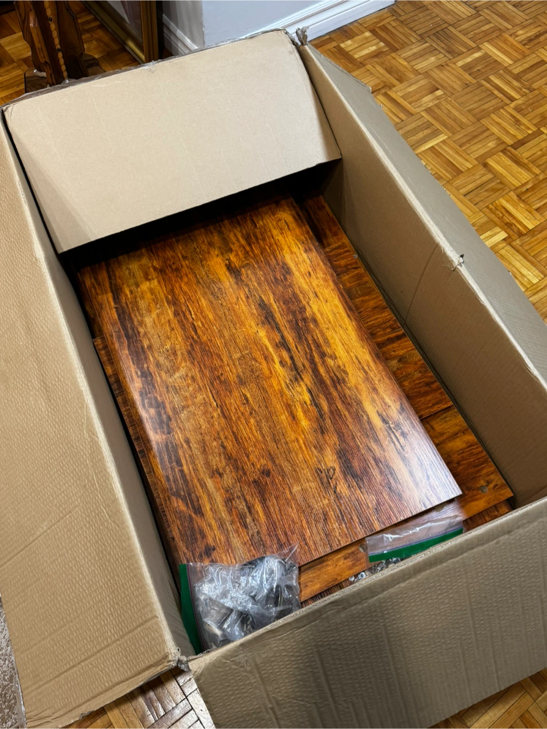 Computer Desk - Brown Wood - photo 2