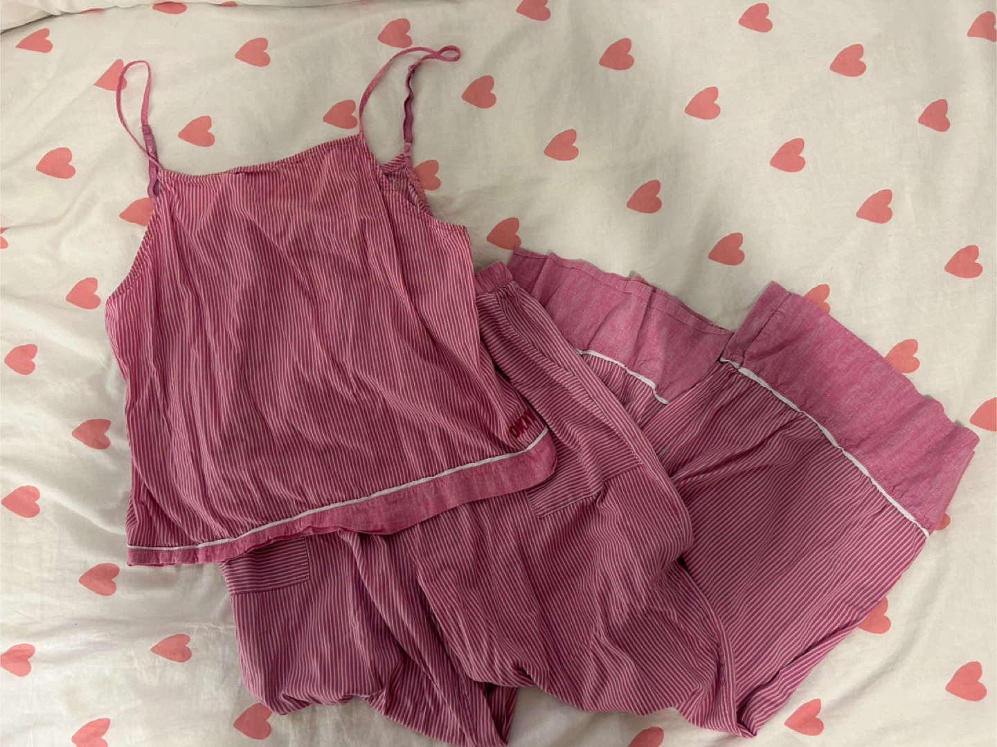 DKNY Pink Striped Pajama Set