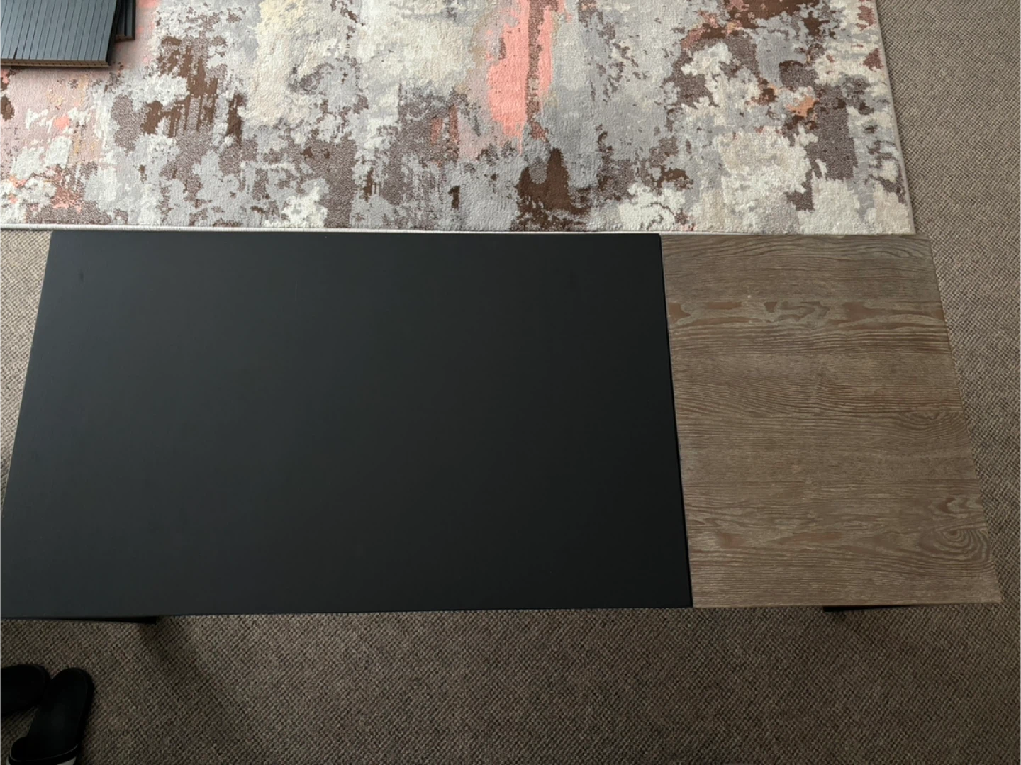 Modern Black and Wood Coffee Table - photo 4