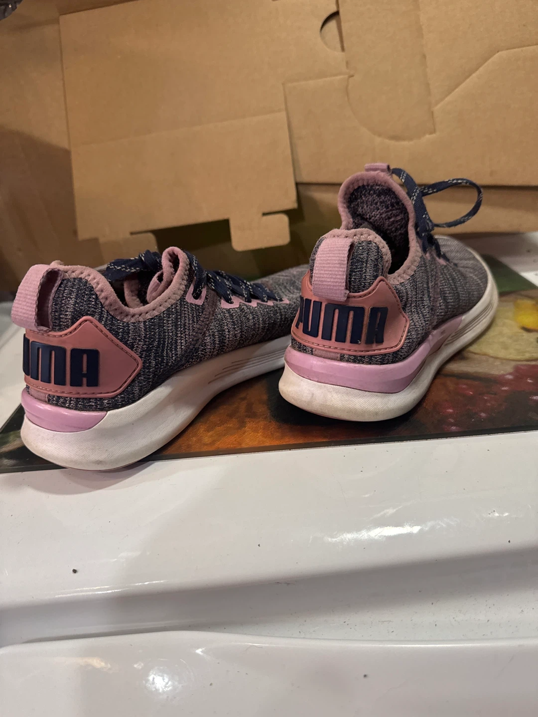 Puma G-Nite Gray & Pink Women's Running Shoes - photo 4