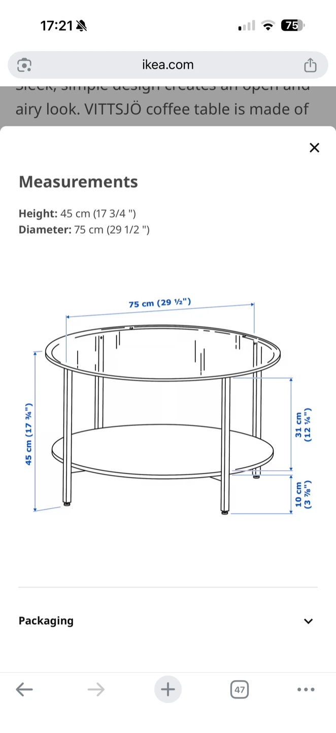 IKEA VITTSJÖ Coffee Table - Glass & Black-Brown - photo 3