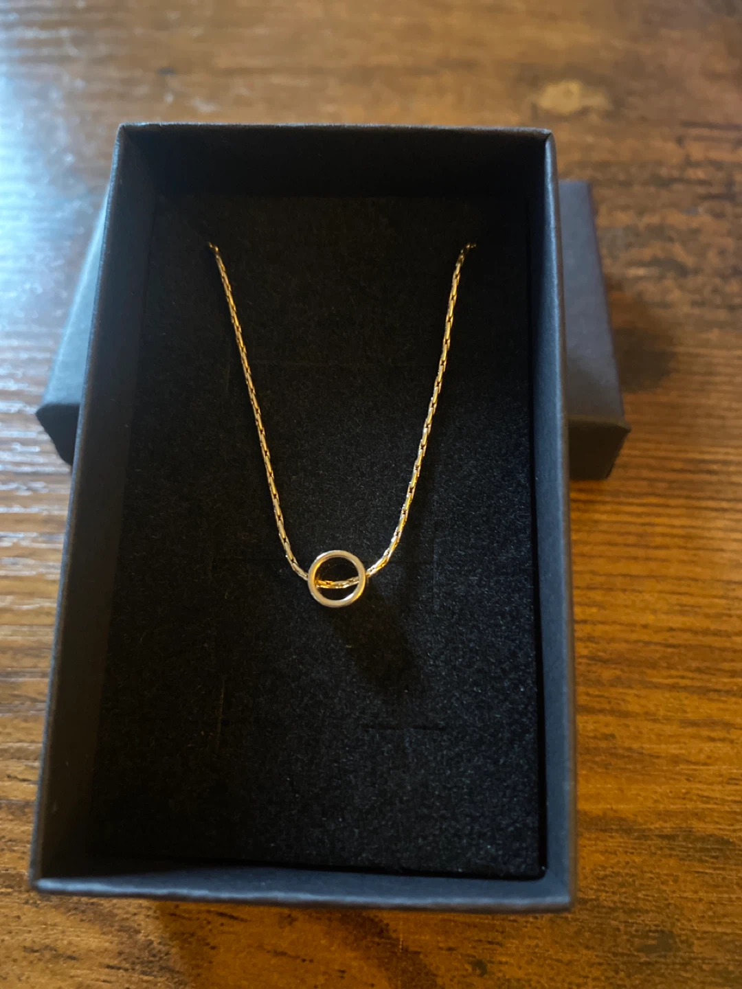 Gold Circle Pendant Necklace
