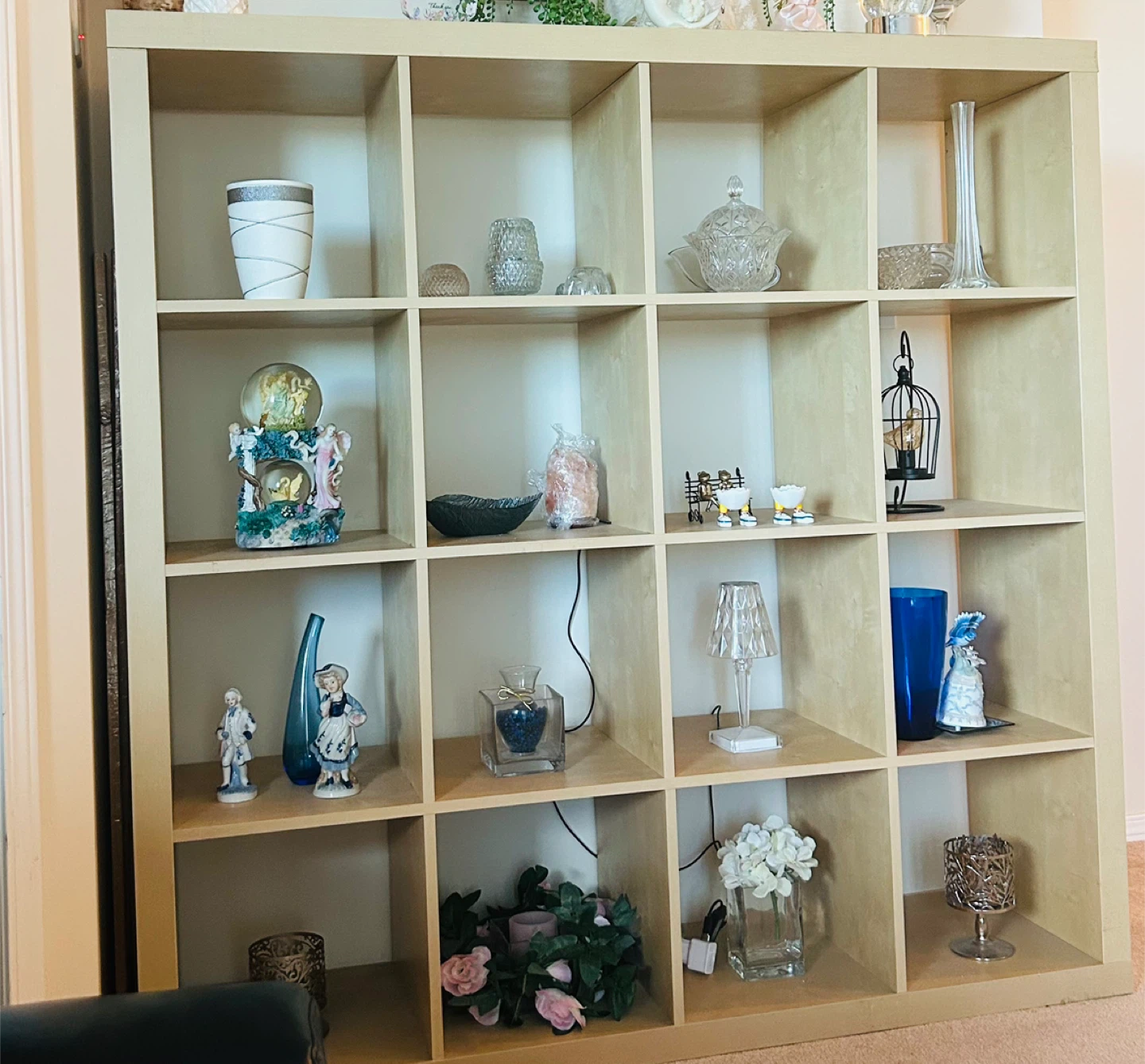 Large Beige Cube Storage Shelf - photo 3