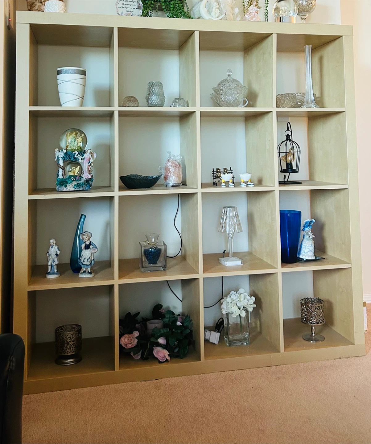 Large Beige Cube Storage Shelf