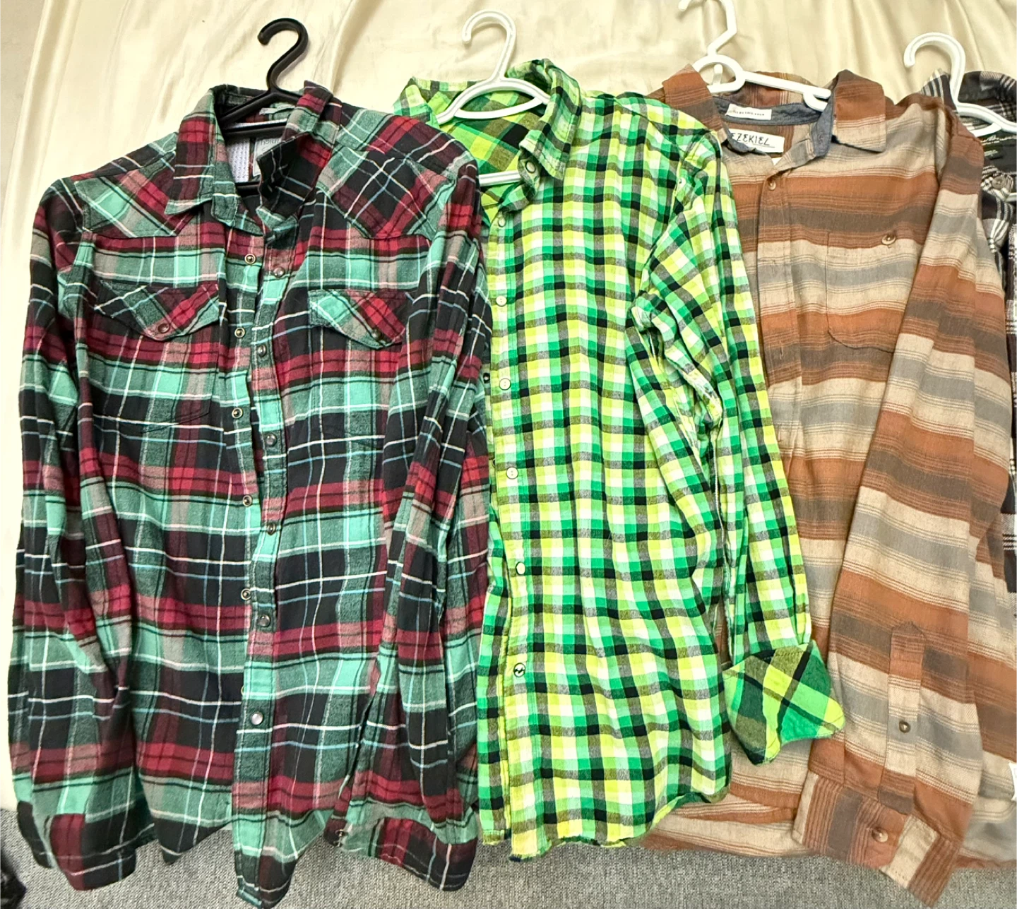 Eddie Bauer Flannel Shirts (3) and 3 assorted shirts - photo 3