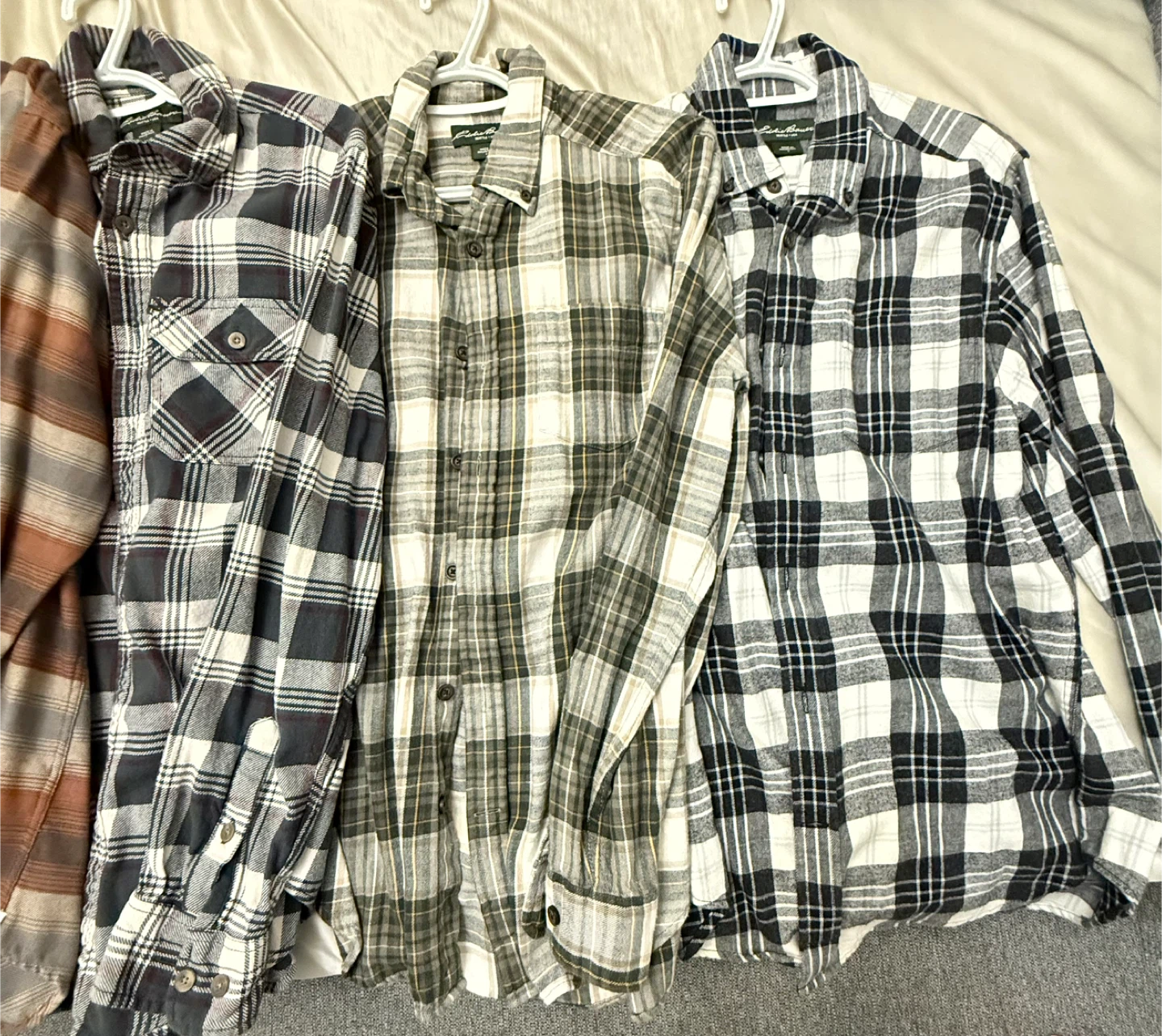 Eddie Bauer Flannel Shirts (3) and 3 assorted shirts - photo 2