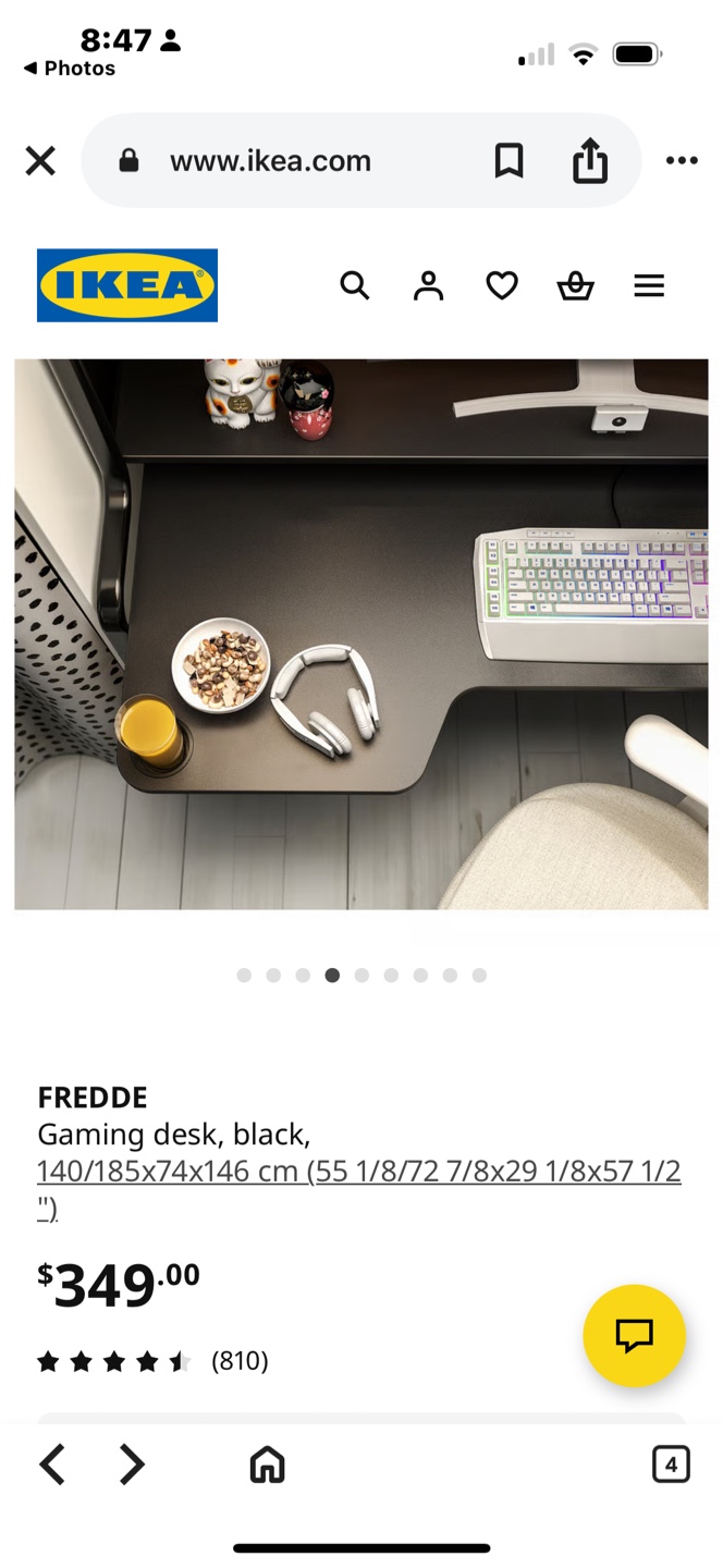 IKEA FREDDE Gaming Desk - Black - photo 3