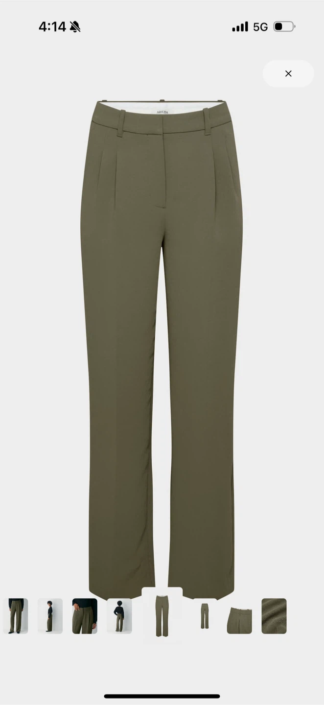 Aritzia Effortless Pant - Olive Green - photo 3