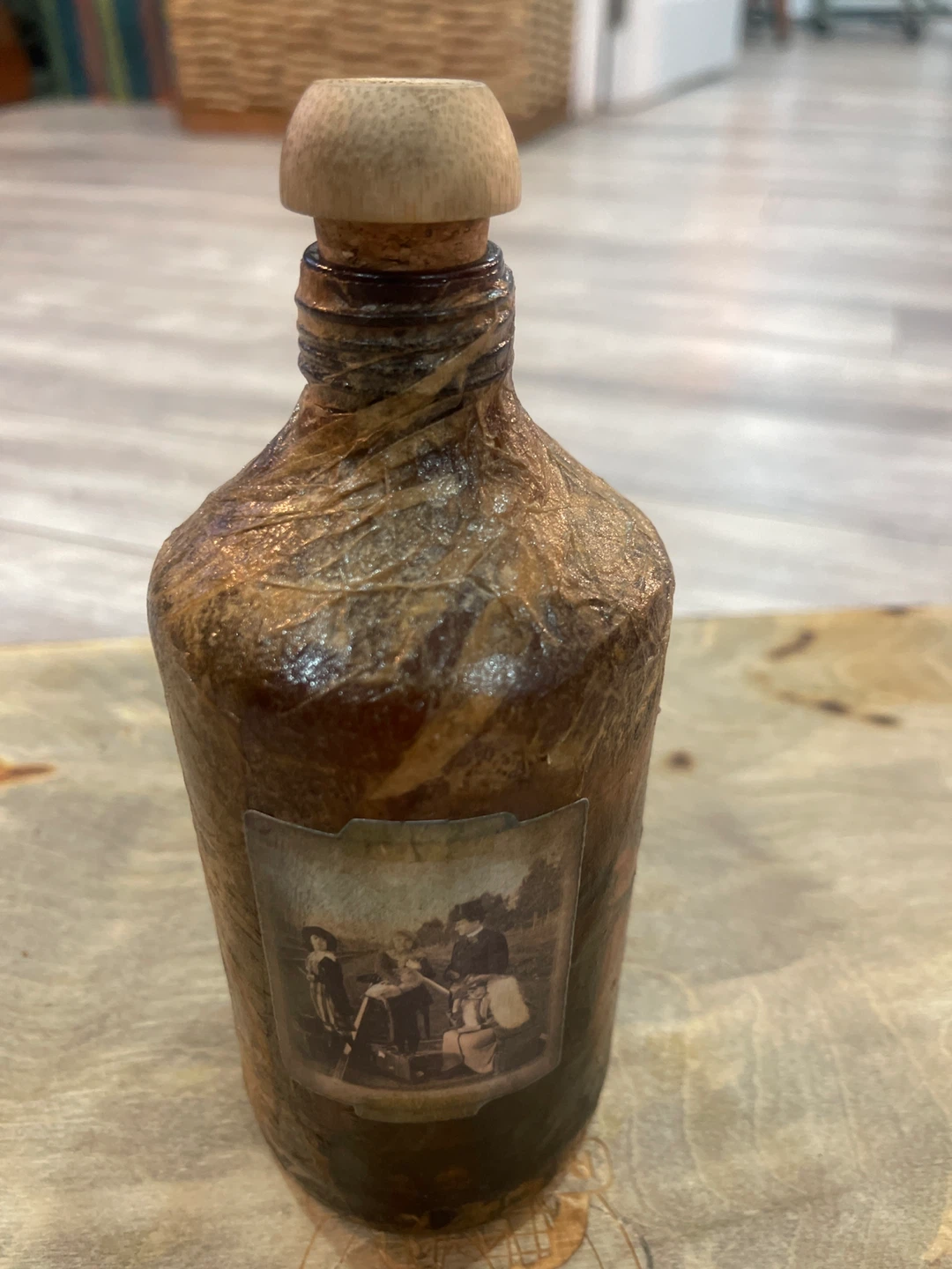 Decorative Bottle with Cork Stopper hand made