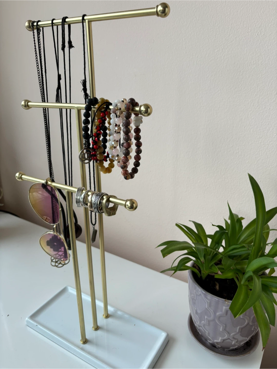 Tall Gold Jewelry Stand - photo 3