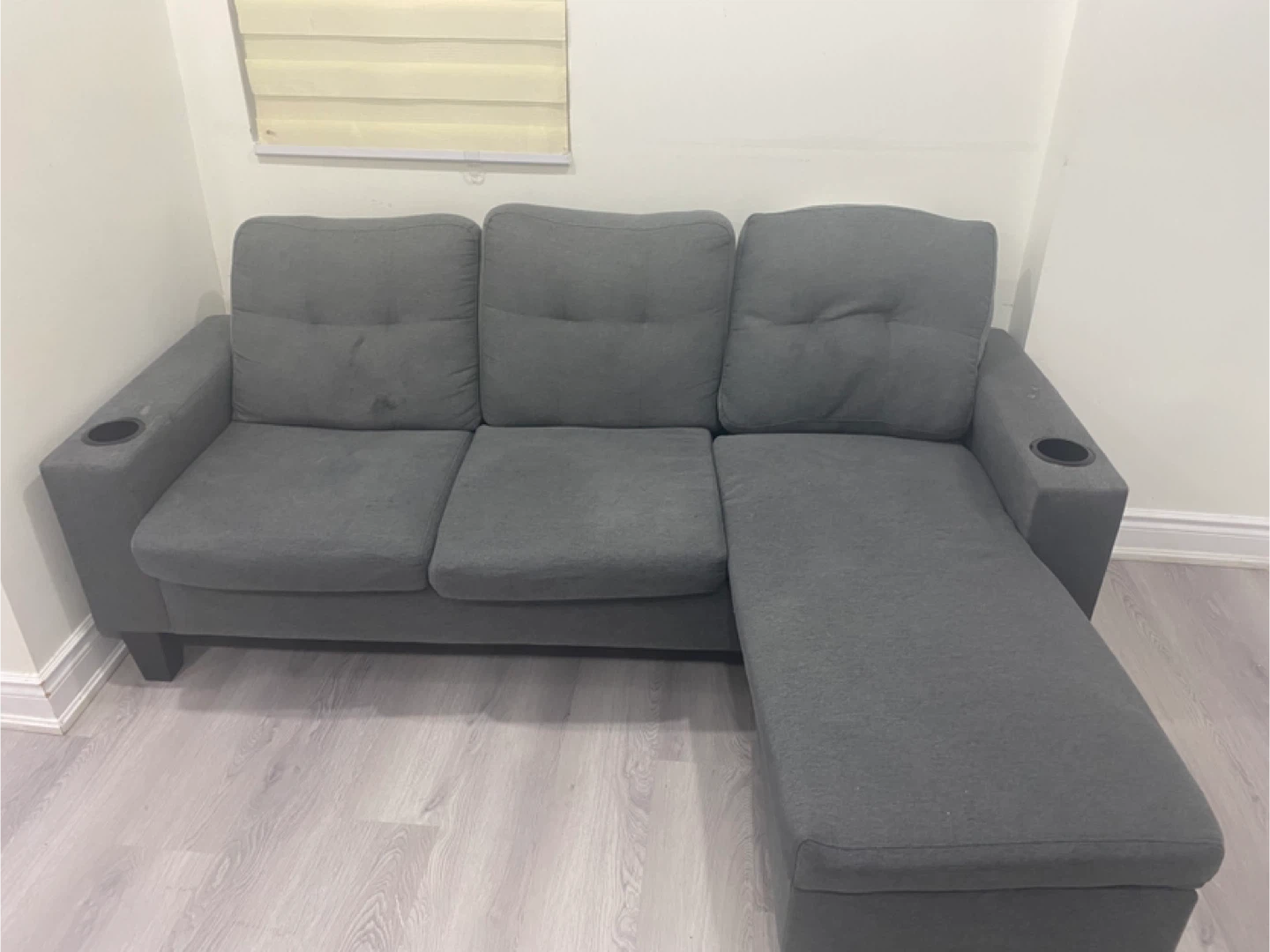 Grey Sectional Sofa with Chaise Lounge