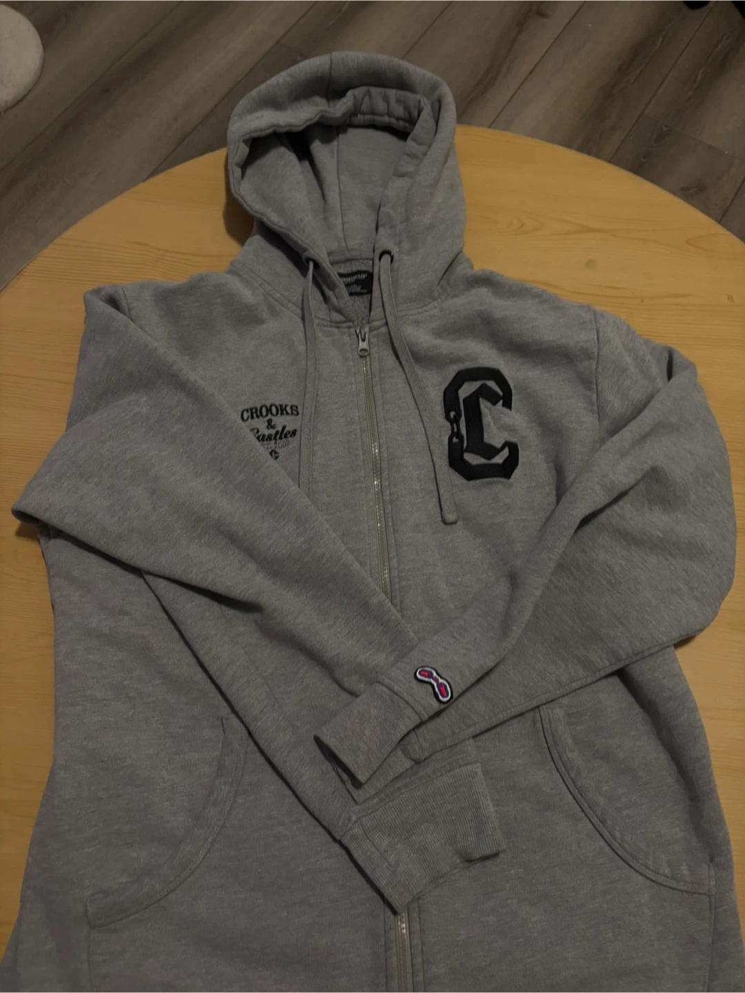 Crooks & Castles Grey Zip-Up Hoodie