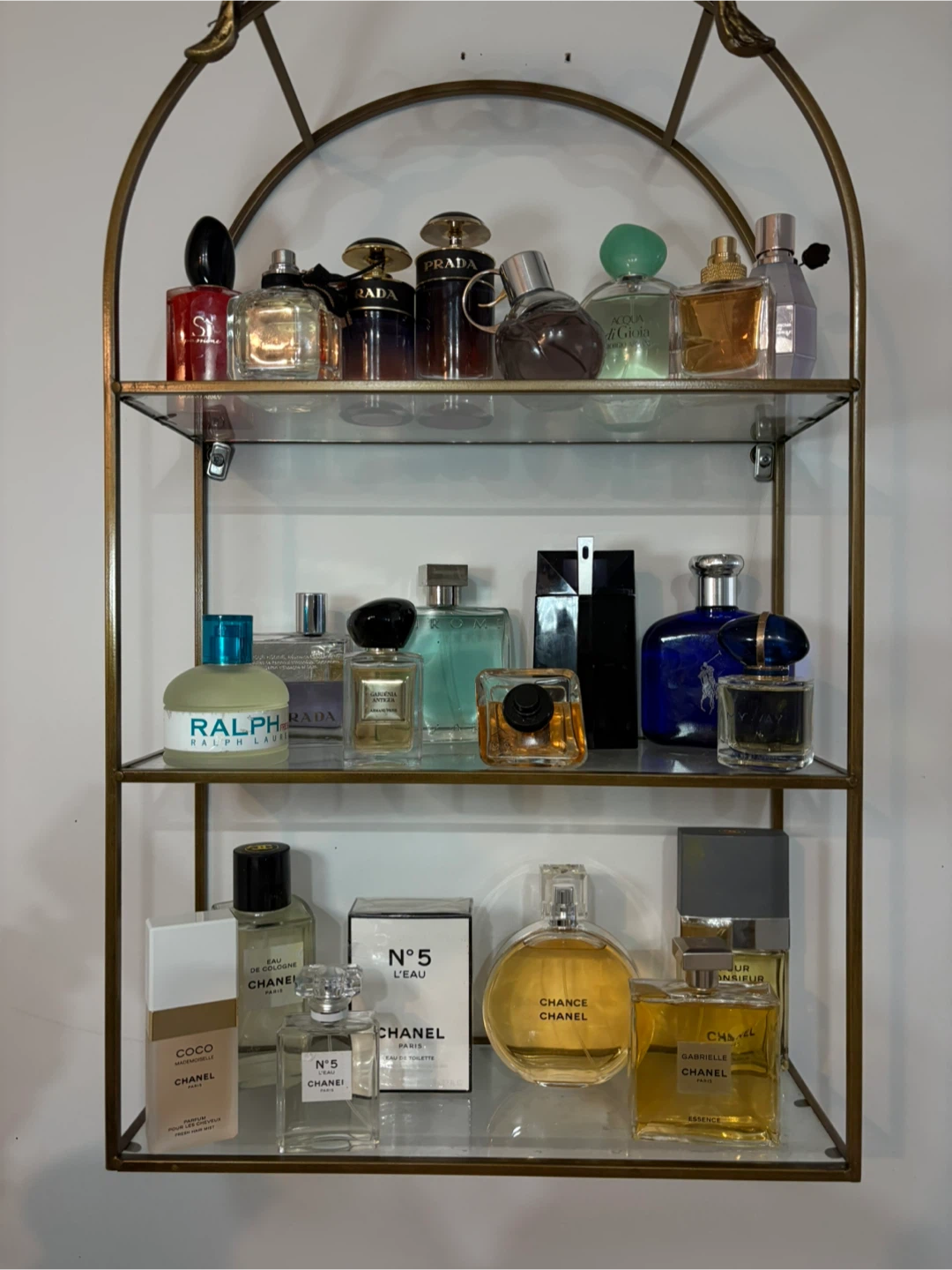 Assorted Perfume Bottles: Chanel, Prada, Ralph Lauren