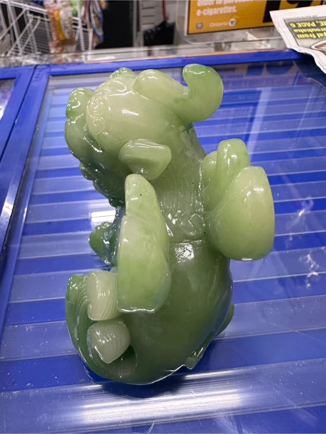 Green Stone Lion Statue - photo 2