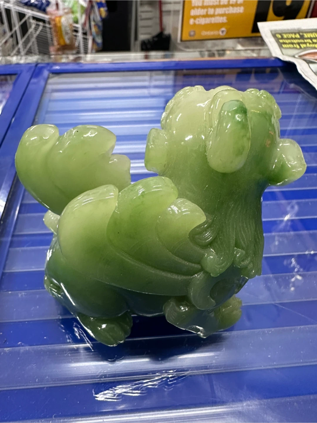 Green Stone Lion Statue - photo 3