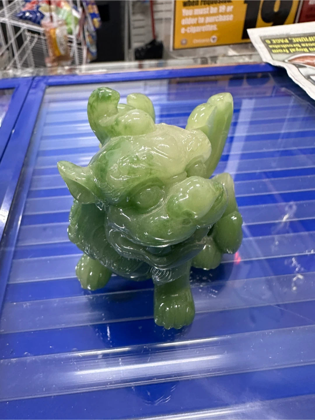 Green Stone Lion Statue - photo 4