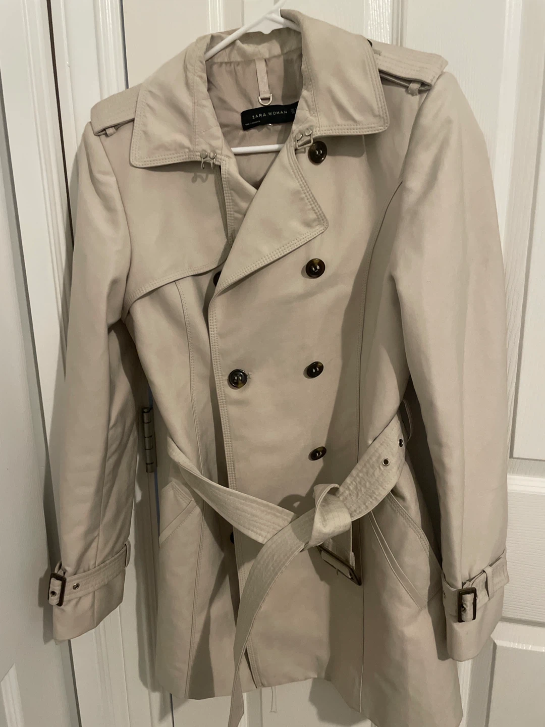 Zara Woman Beige Trench Coat - Size M