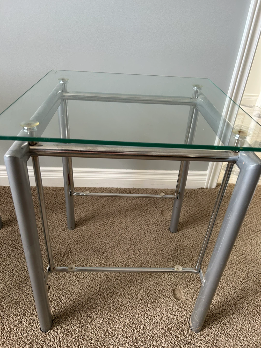 Glass Top Side Table - photo 3