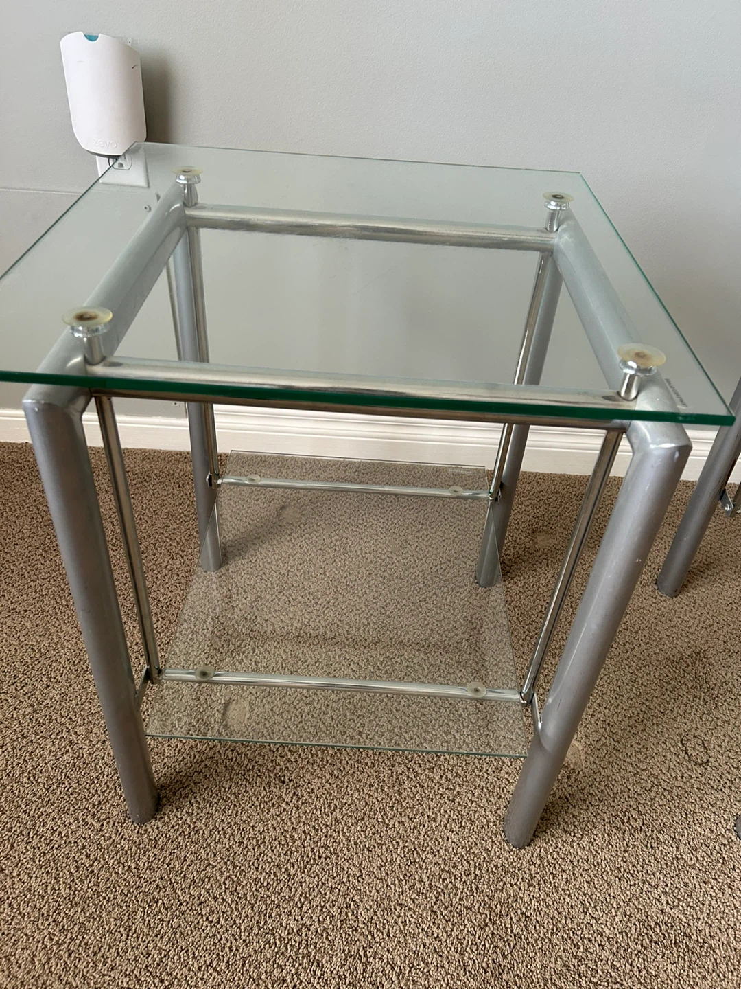 Glass Top Side Table - photo 2
