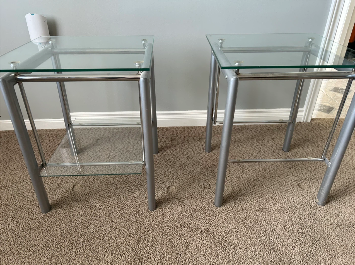 Glass Top Side Table