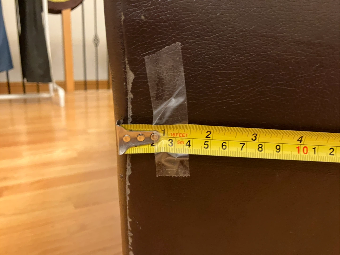 Brown Leather Sofa - 90cm Height - photo 5