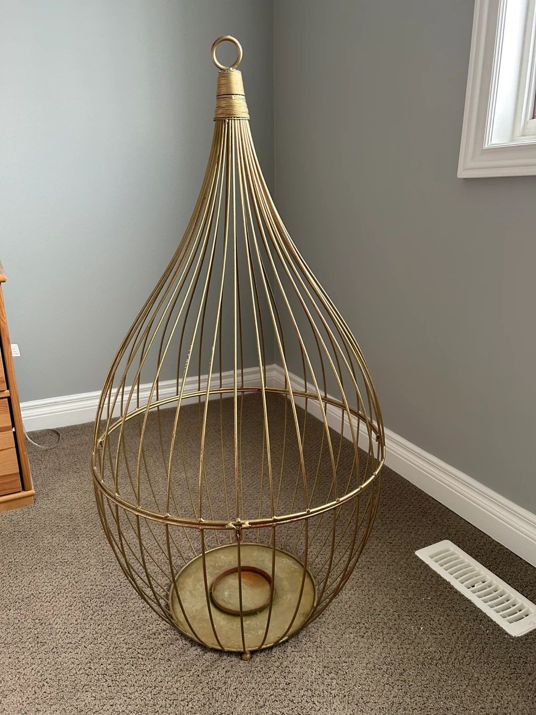 Gold Metal Decorative Bird Cage