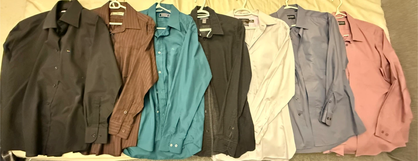 Men's Dress Shirts Bundle Various Brands (7)
