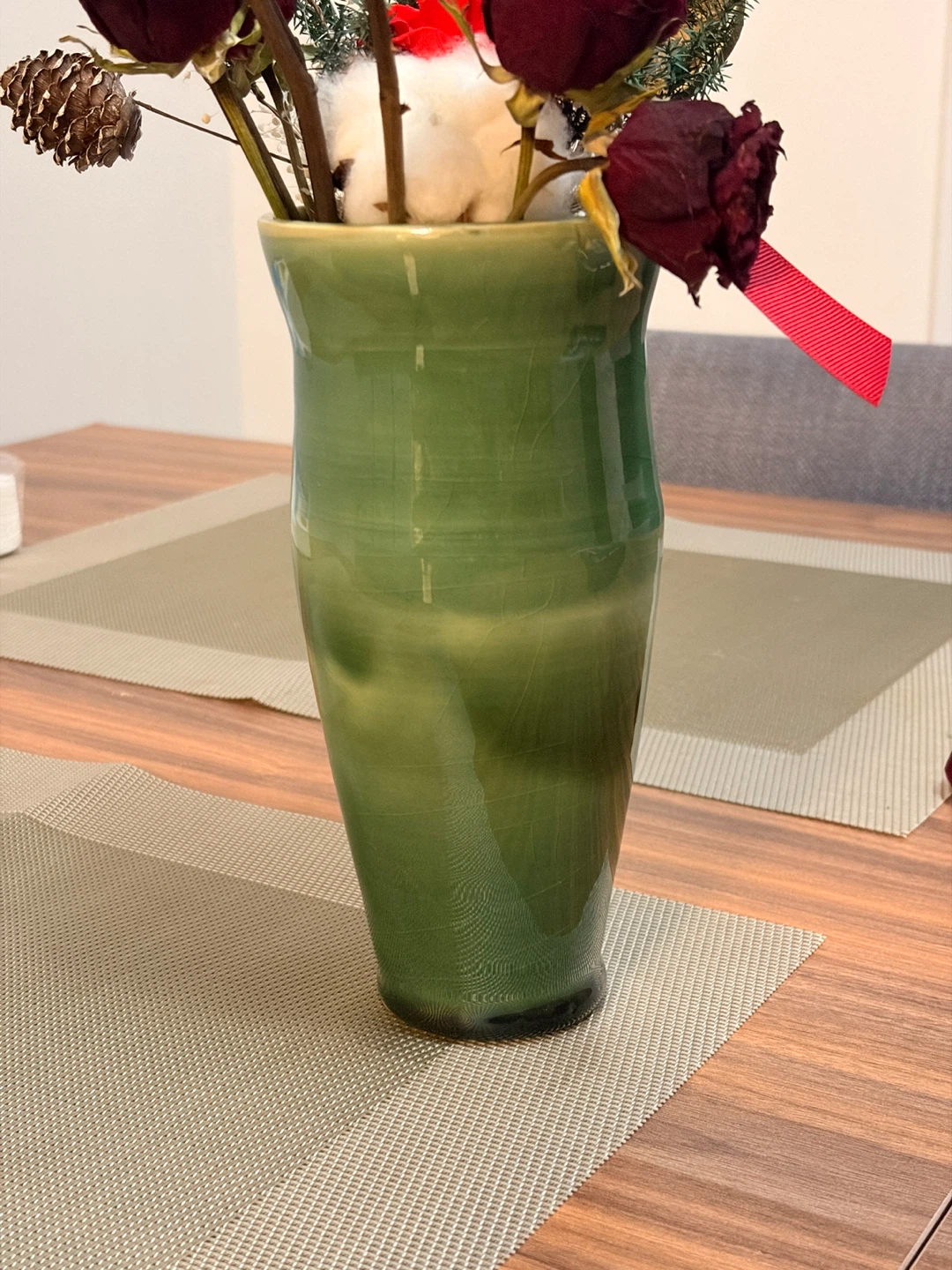 Handmade Green Ceramic Glazed Vase - photo 2
