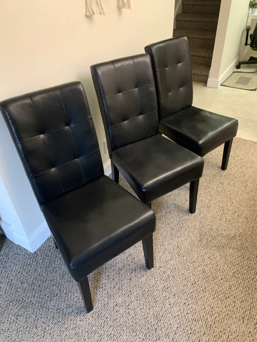 Dining Chairs - Set of 3 Black - Furniture - photo 2