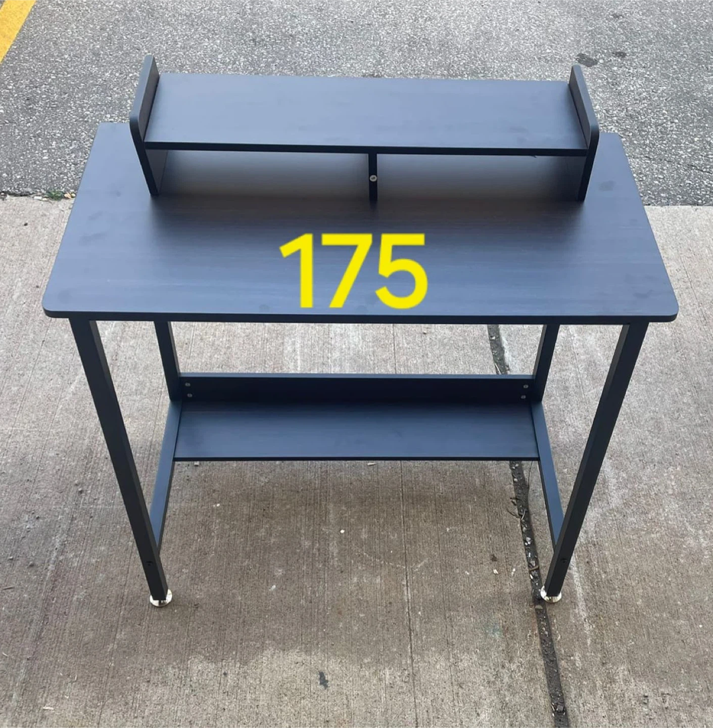 Black Desk with Shelf - Like New!