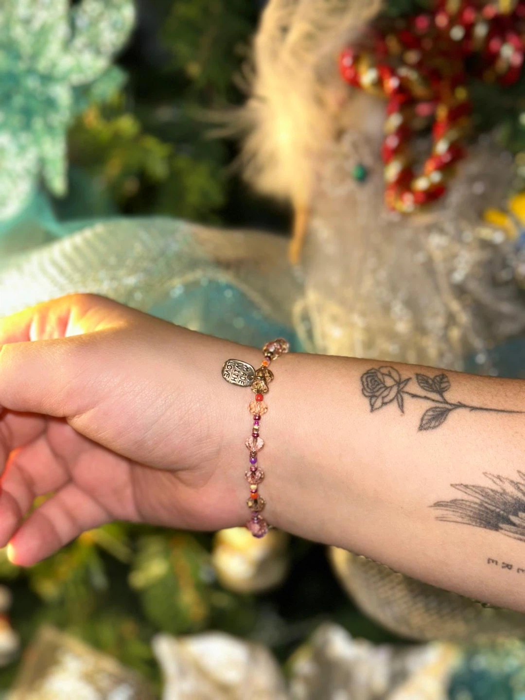Beaded Bracelet with Charm