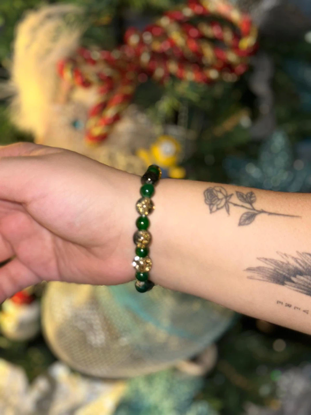Green Beaded Bracelet