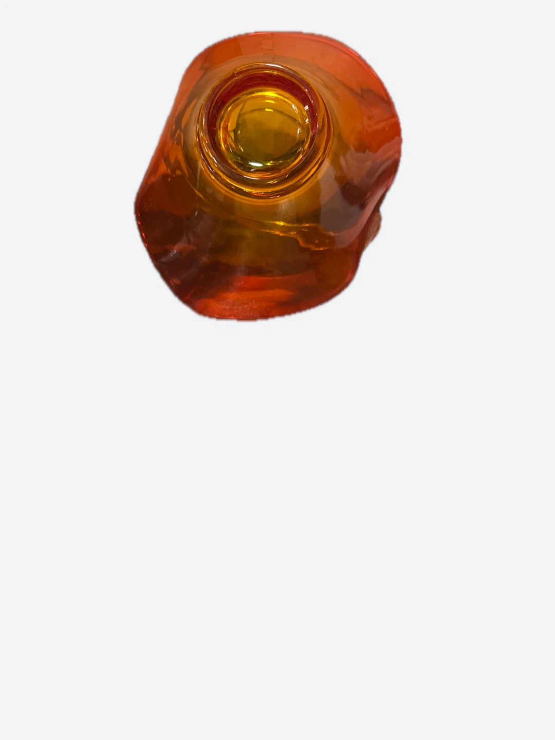 Orange Glass Basket with Handle - photo 3
