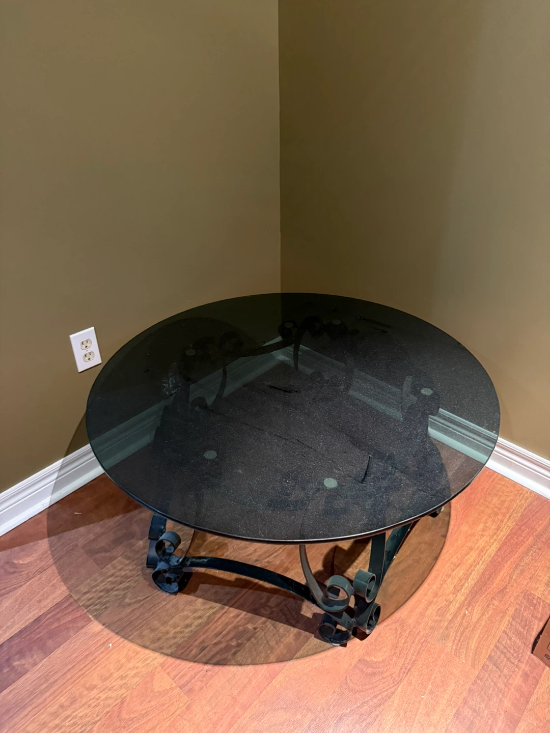 Round Glass Top Coffee Table
