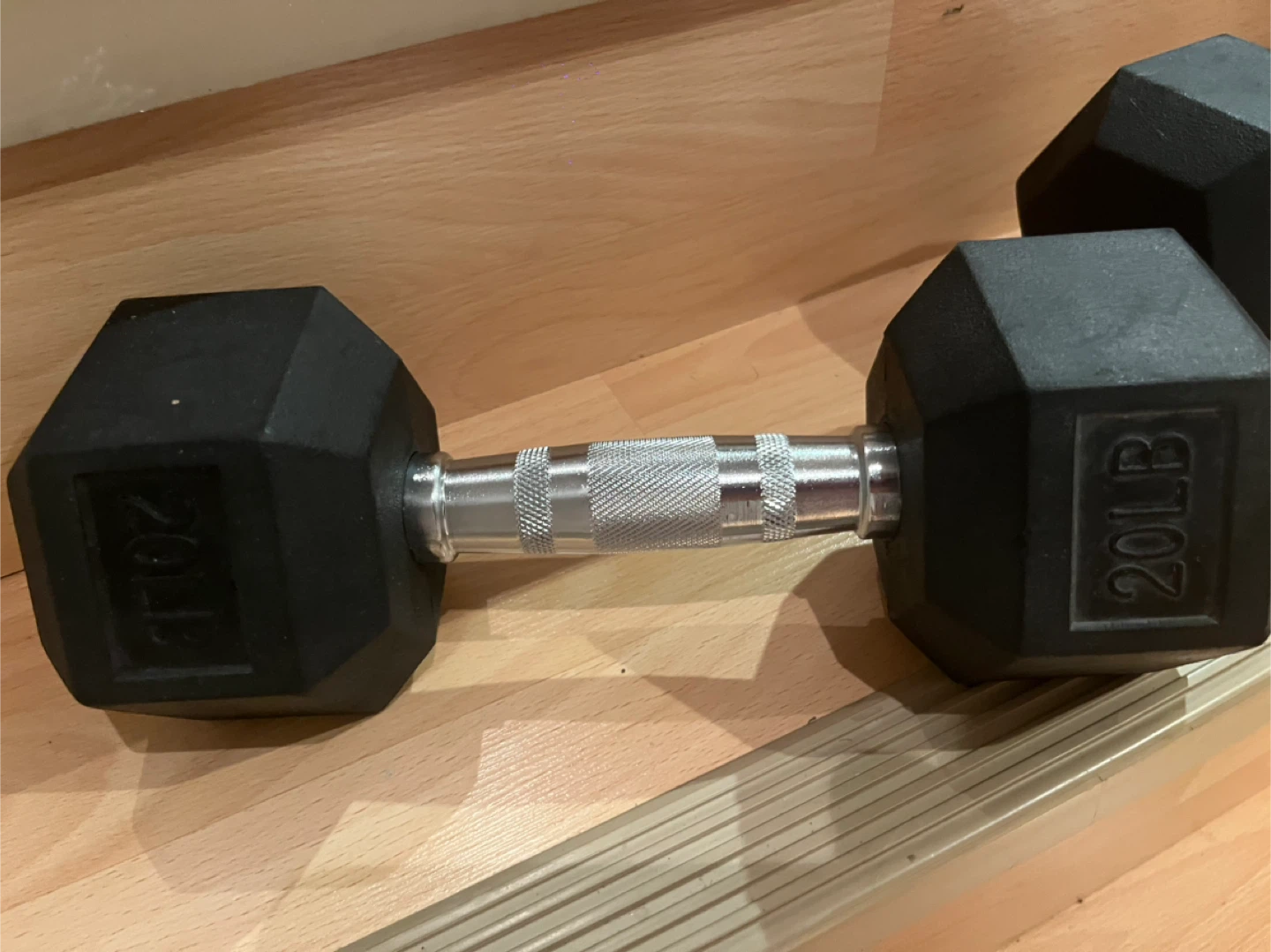 Pair of 20LB Hex Dumbbells - photo 2