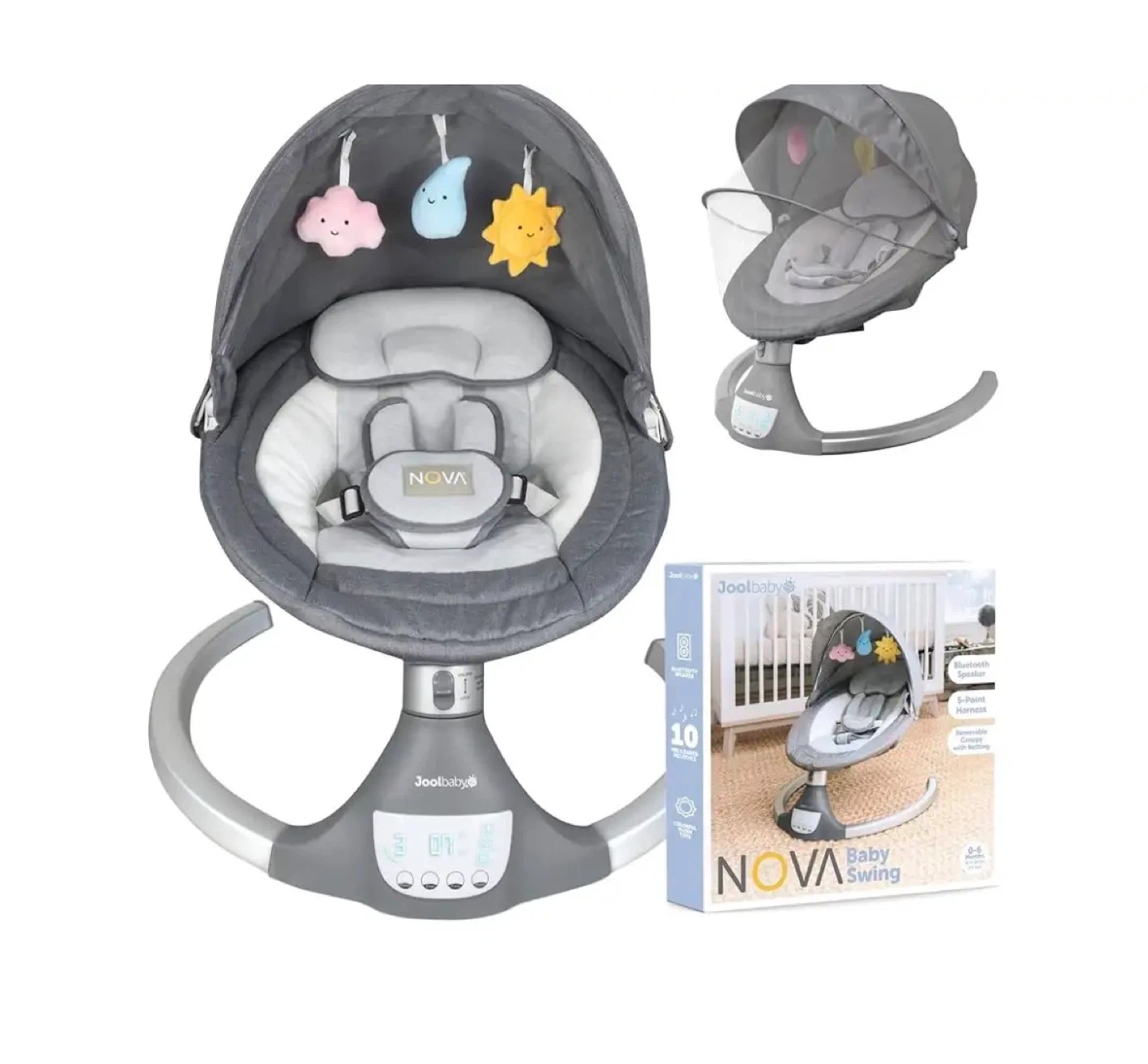 Joolbaby Nova Baby Swing - Like New! - photo 4