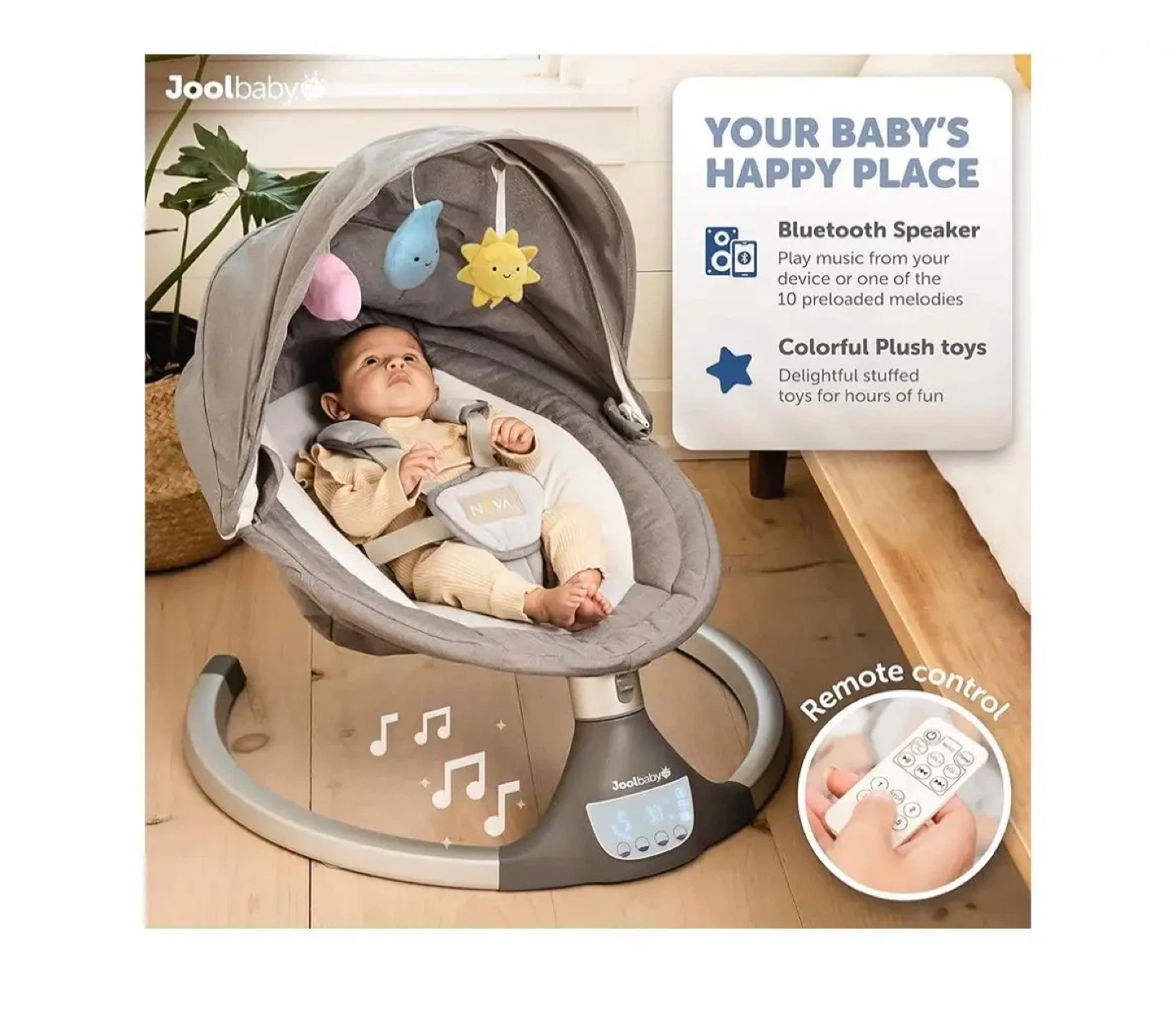 Joolbaby Nova Baby Swing - Like New! - photo 3