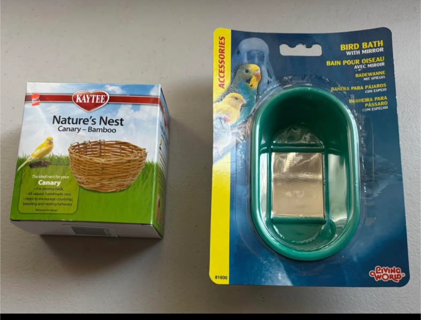 Bird Accessories Lot - Snuggle Hut, Nest, Bath, Toys - photo 4