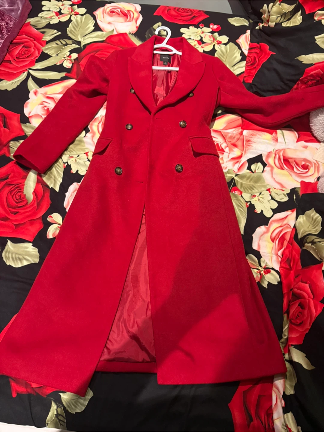 Red Belted Double Breasted Overcoat - photo 2